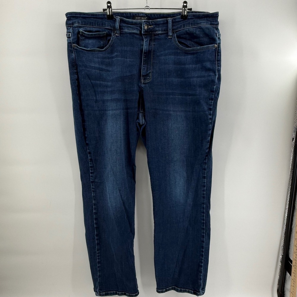 Judy Blue Los Angeles Women 22W Straight Fit Dark Wash Jeans JB82164DK-PL